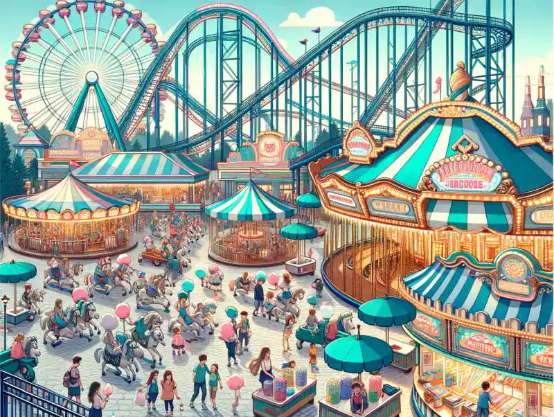 Amusement park illustration