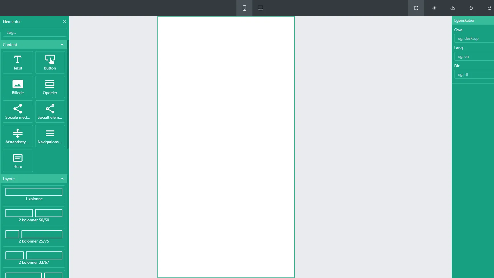 Email template