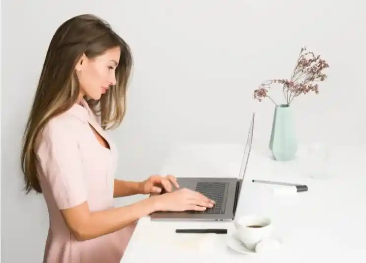 Woman at computer