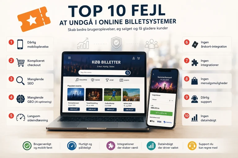 Top 10 fejl at undgå i online billetsystemer